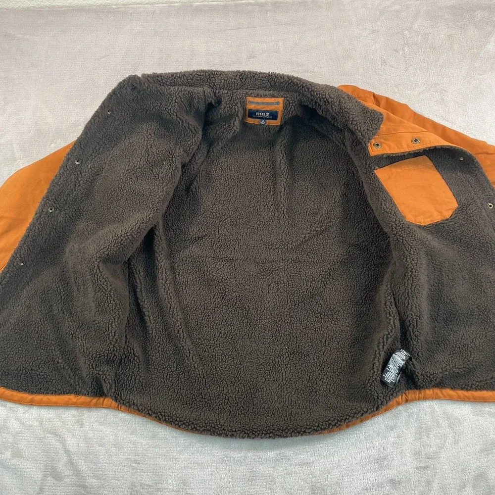 Roark Hebrides Jacket Medium Pecan High Pile Fleece Lined Snap Buttons‎ NWT $140